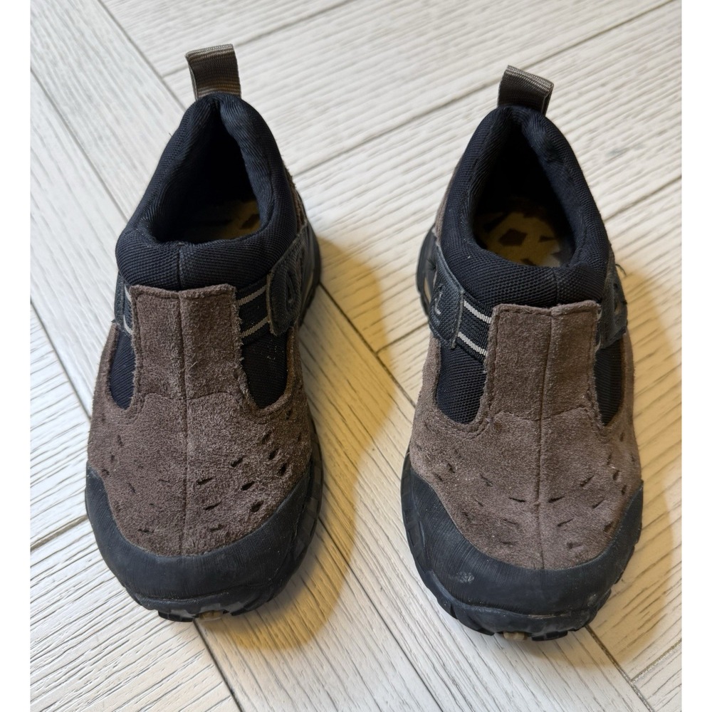 Timberland Toddler Boys Slip On Brown Leather Outdoor Nature Shoes Sz 7 US